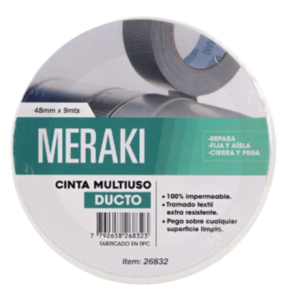CINTA DUCTO BLANCA 48MMX9MT ART 26832 BAO