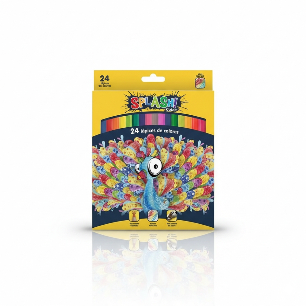 LAPIZ SPLASH COLOR X24 LARGO ART 514427 BAO