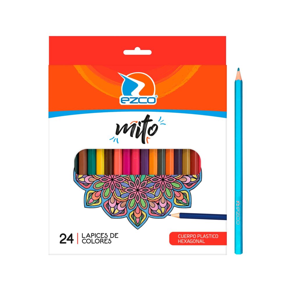 LAPIZ COLOR X24 LARGO MITO EZCO ART 172202 BAO