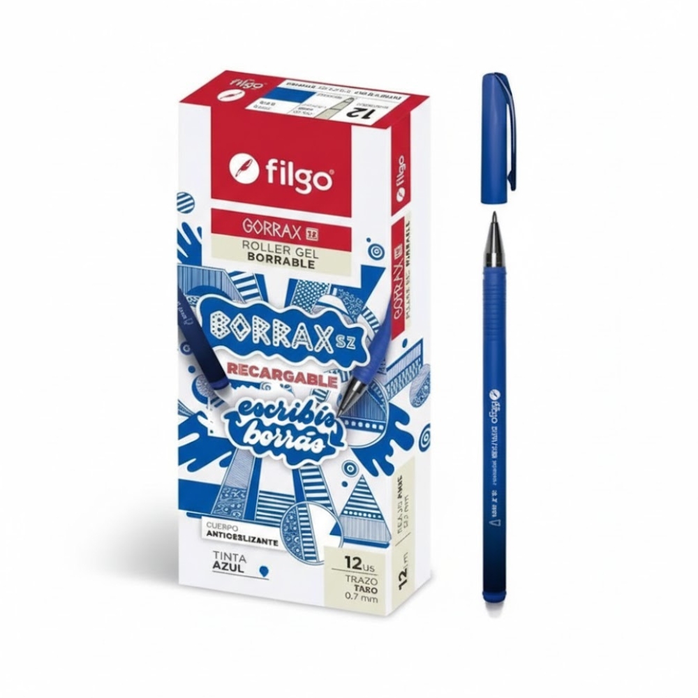 ROLLER FILGO GEL BORRABLE AZUL XUNIDAD 202606 BAO