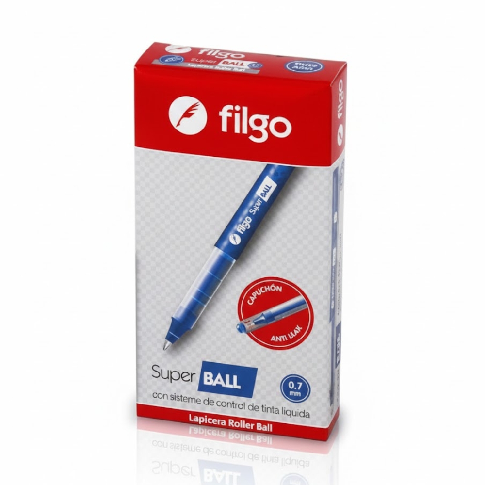 ROLLER FILGO SUPER BALL TINTA LIQUIDA 0.7AZUL 998025 BAO
