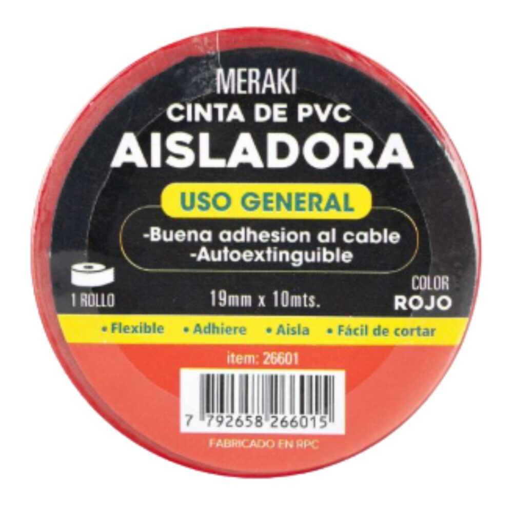CINTA AISLADORA 19MM X 10MT ART 26601 BAO