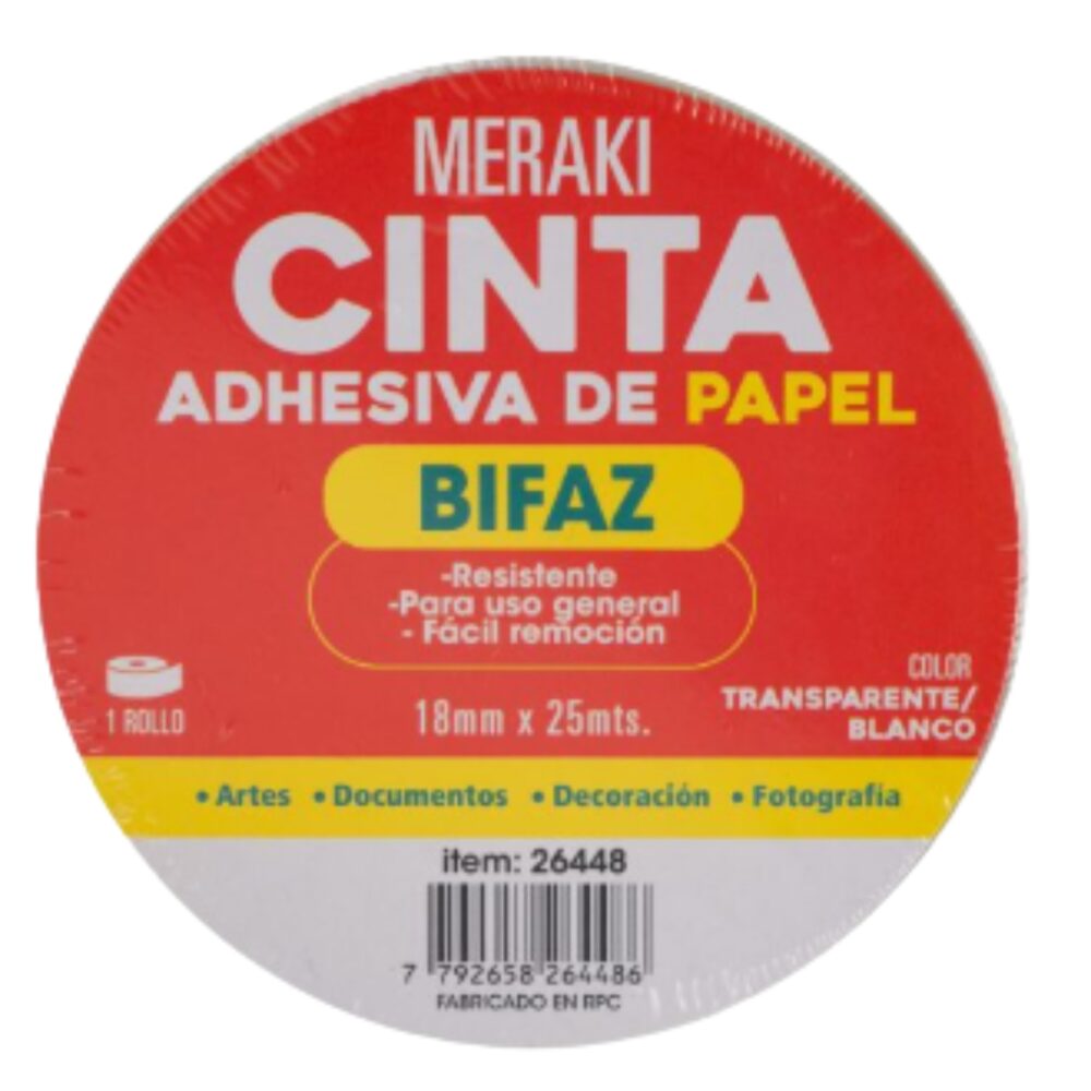 CINTA BIFAZ PAPEL 18MMX25MM ART 26448 DAO