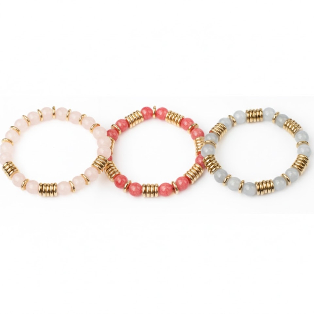 PULSERA ELASTICA COLORS AND GOLD ART BR3694 AAO