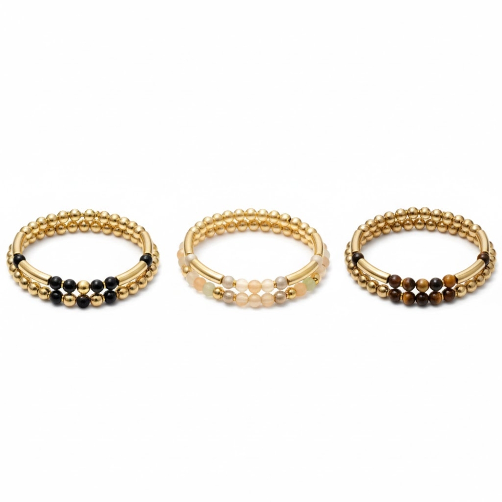 PULSERA EN SET GOLDEN NEW ART BR3673 AAO