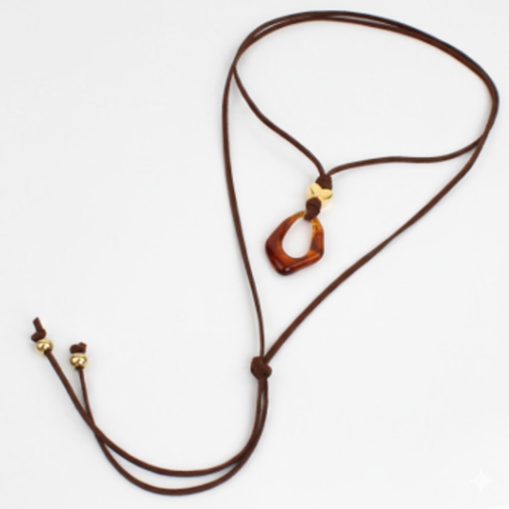 COLLAR DE GAMUZA HEART AND ORGANIC ART BR3476 AAO