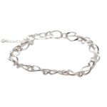 PULSERA ACERO BLANCO DOBLE CADENA APUDI410P CAO