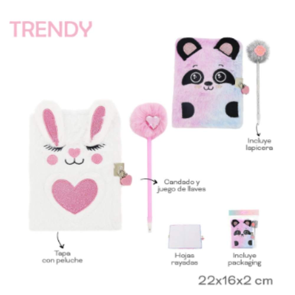 DIARIO INTIMO TRENDY C/LAPICERA ART 30663 CAO