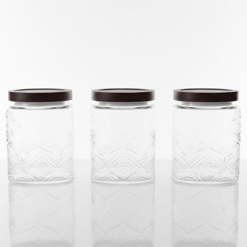 SET X3 FRASCOS DE VIDRIO C/TAPA VP-C AAO