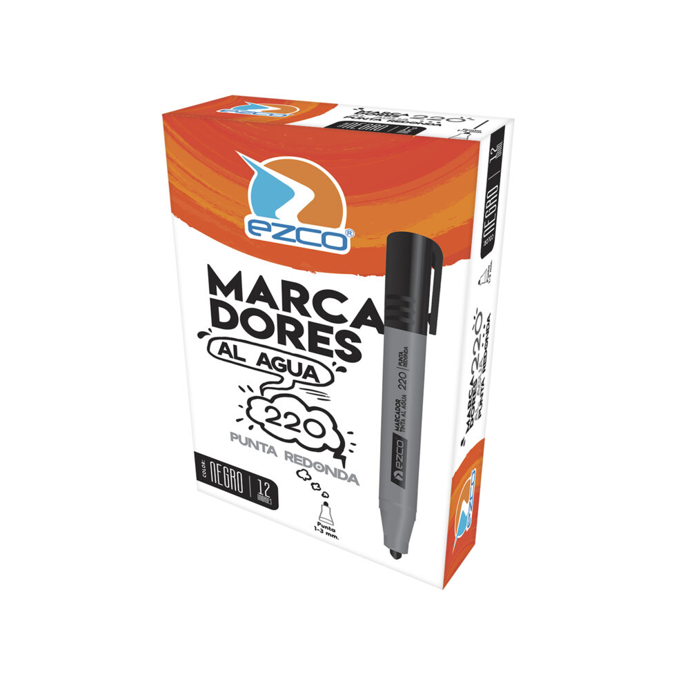 MARCADOR AL AGUA RED NEGRO 220 EZCO ART 403220-N KAÑ