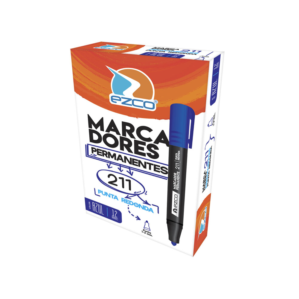 MARCADOR PERMANENTE AZUL P.RED 211 EZCO ART 403211-A AAO