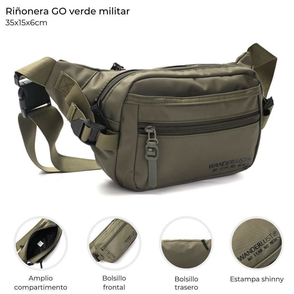 RIÑONERA GO VERDE 35x15x6CM ART 43383 CAO