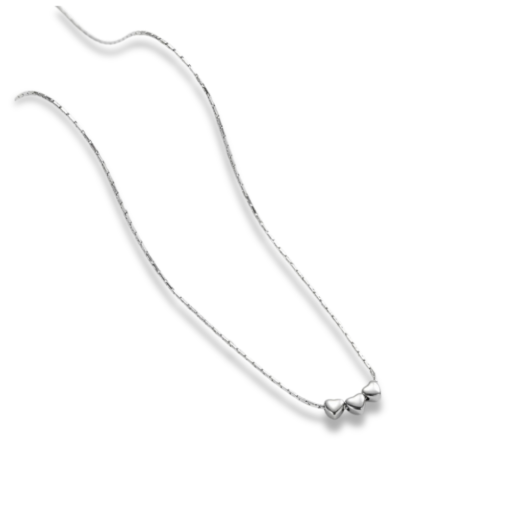 CADENA DE ACERO TRIPLE MINI CORAZONES ART ACADI555 CAO