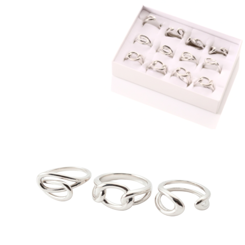 ANILLO BRONCE BLANCO C/FORMA CALADO XUN AN632P CAO