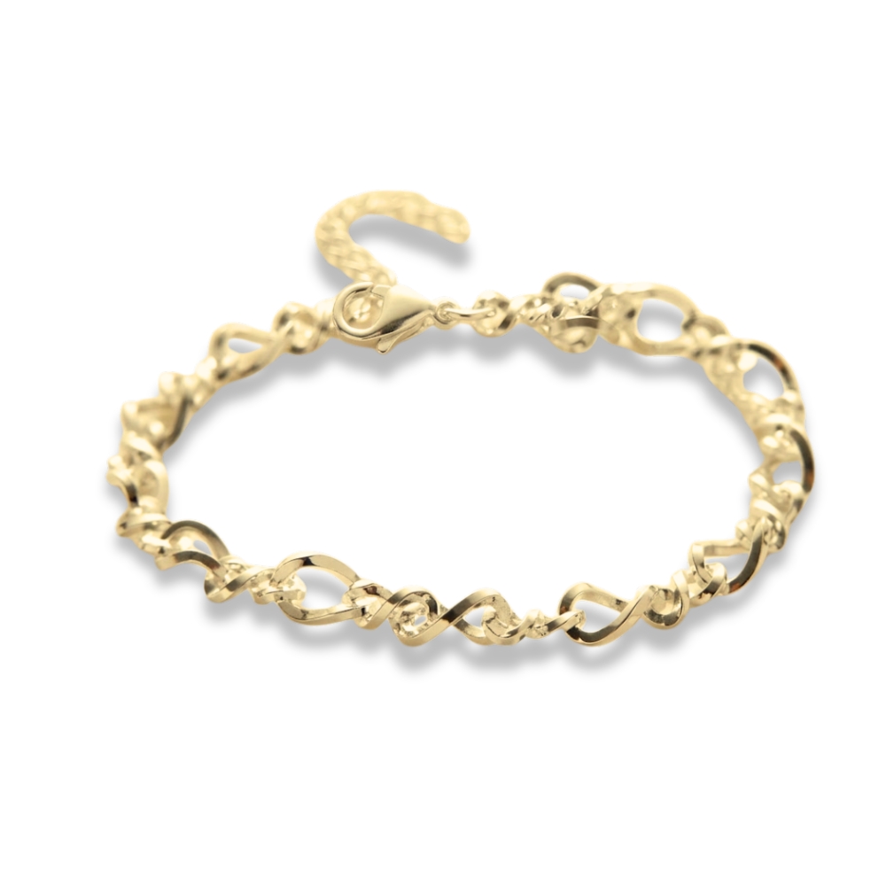 PULSERA ACERO DORADO CALADA APU163D CAO