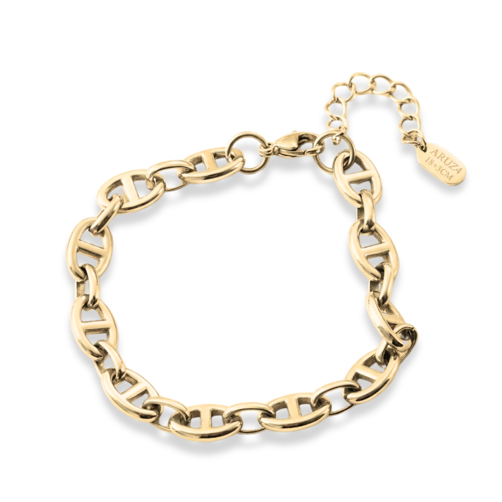 PULSERA ACERO DORADO CADENA ESPECIAL APU224D CAO