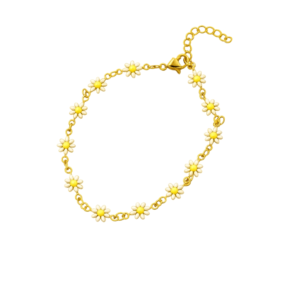 PULSERA ACERO DORADO MARGARITAS APUDI549D CAO