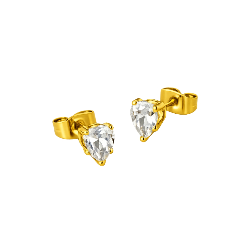 ARO PASANTE ACERO DORADO CUBIC GOTA XPAR AR1167D CAO