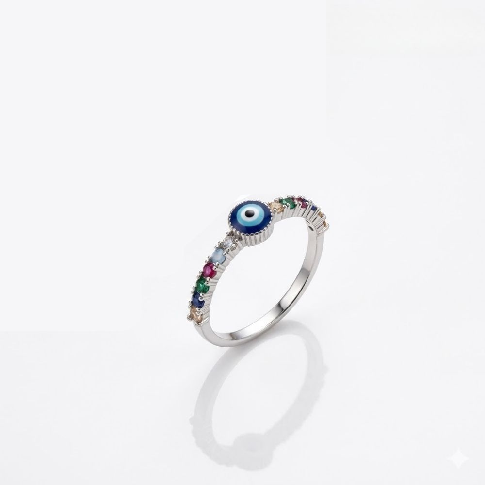 ANILLO BRONCE MICROPAVE Y OJITOS ART AN527 CAO