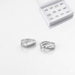ANILLO ACERO OLAS Y MICROPAVE ART AN582 CAO