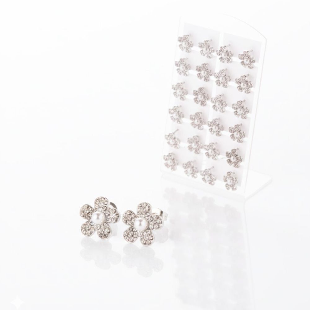 ARO PASANTE ACERO FLOR STRASS XPAR AR1455 FAO