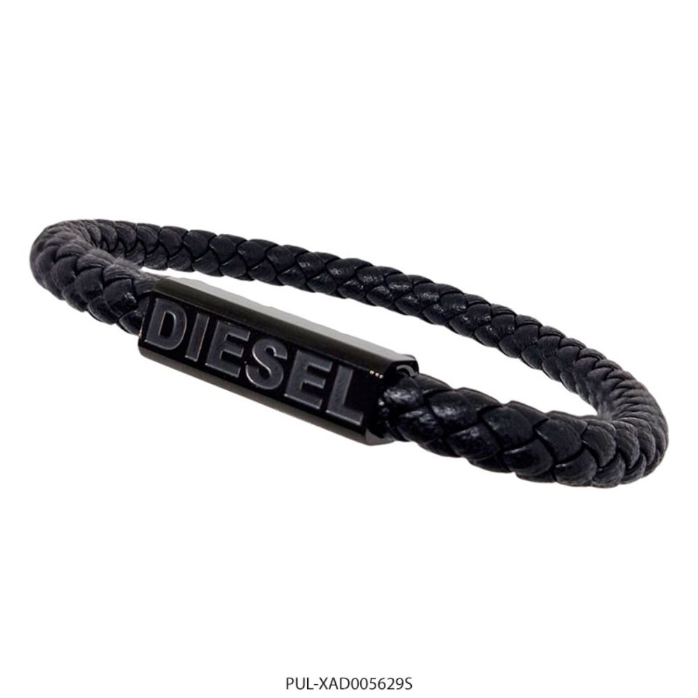 PULSERA ACERO NEGRO CUERO NEGRO ART XAD005629S AAO