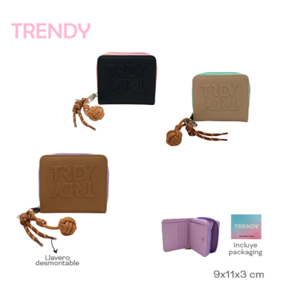 BILLETERA CORTA TRENDY C/LLAVERO ART 29053 DAO