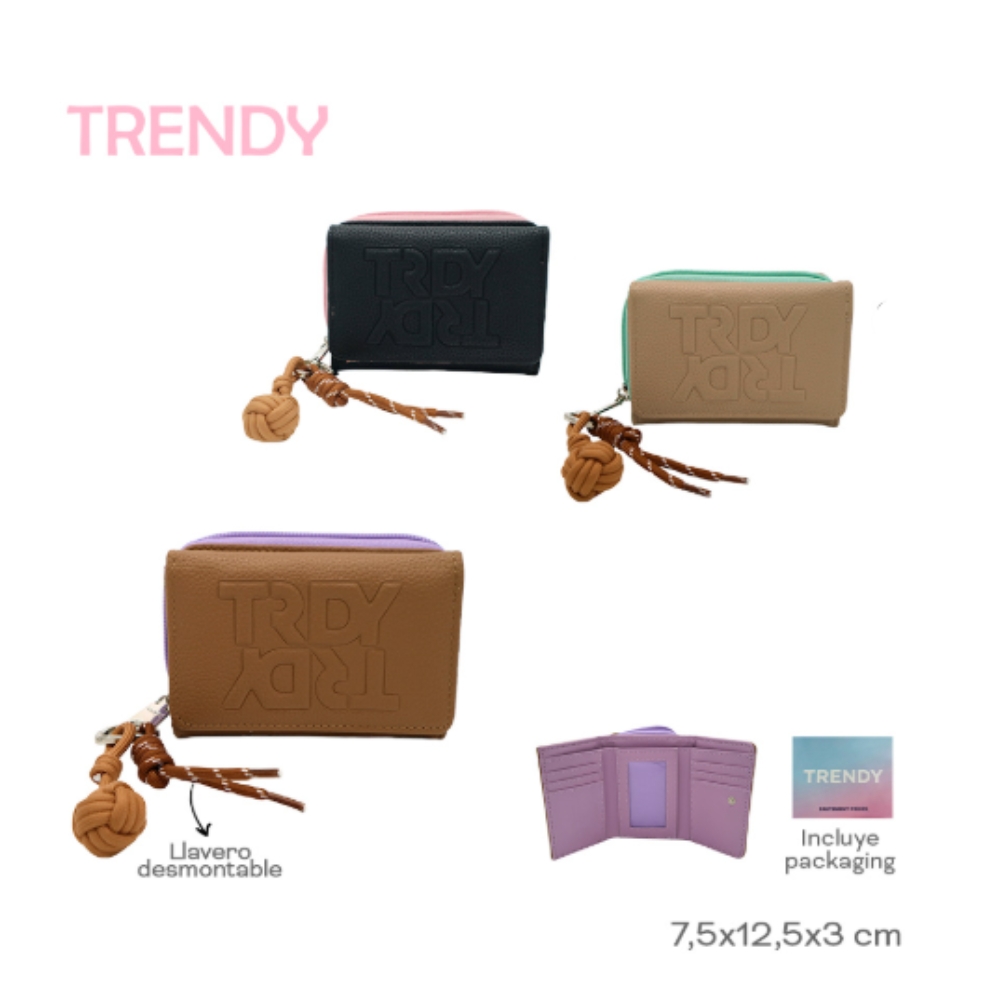 BILLETERA TRENDY CORTA C/LLAVERO ART 29054 DAO