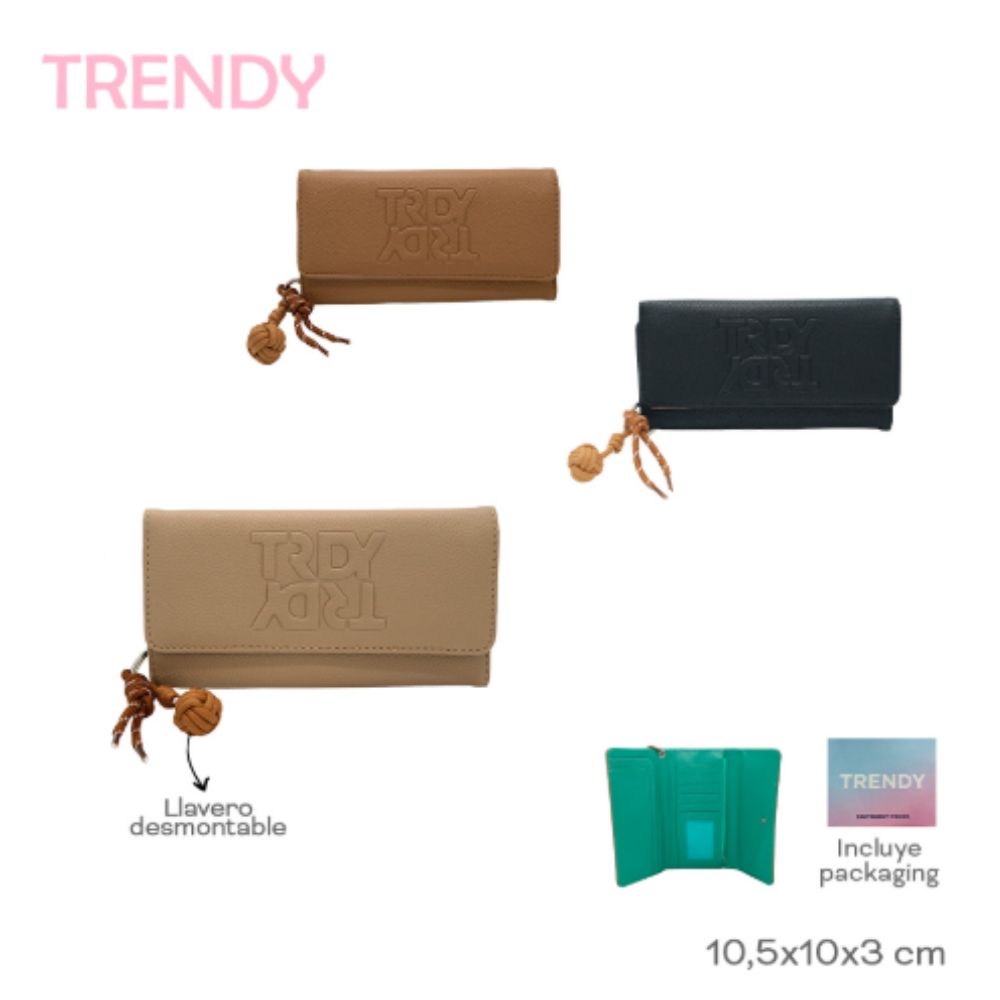 BILLETERA TRENDY C/LLAVERO DESMONTABLE ART 29055 DAO