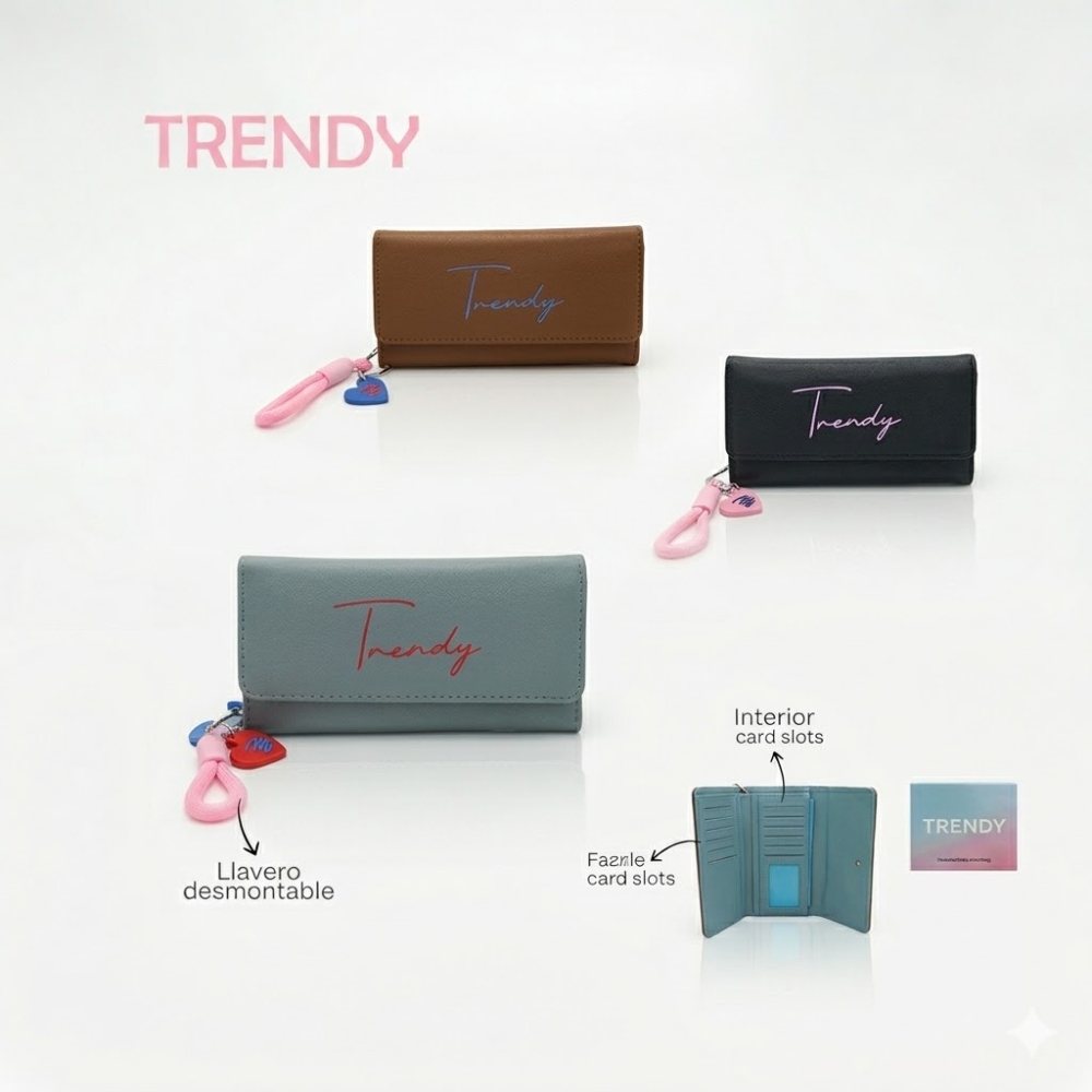 BILLETERA TRENDY C/LLAVERO DESMONTABLE 29059 DAO