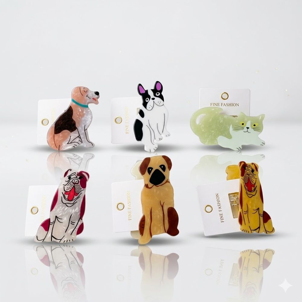 BROCHE DE PELO ACRILICO X1 PERRO ART 24110791 DAO