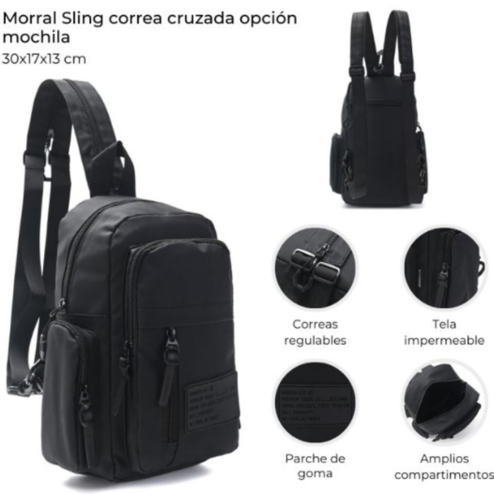 MORRAL Y MOCHILA SLING C/CORREA CRUZADA ART 44150 DAO