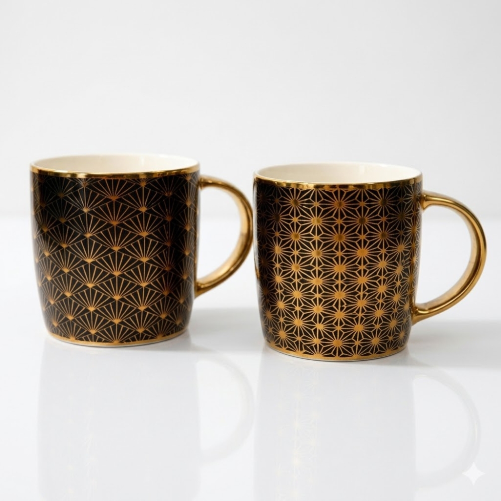 TAZA DE CERAMICA DISEÑO GOLD ART RM41-9 DAO