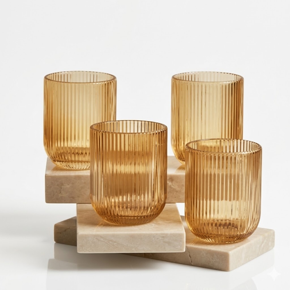 SET X6 VASOS CORTO LINE GOLD ART RM26-131 DAO