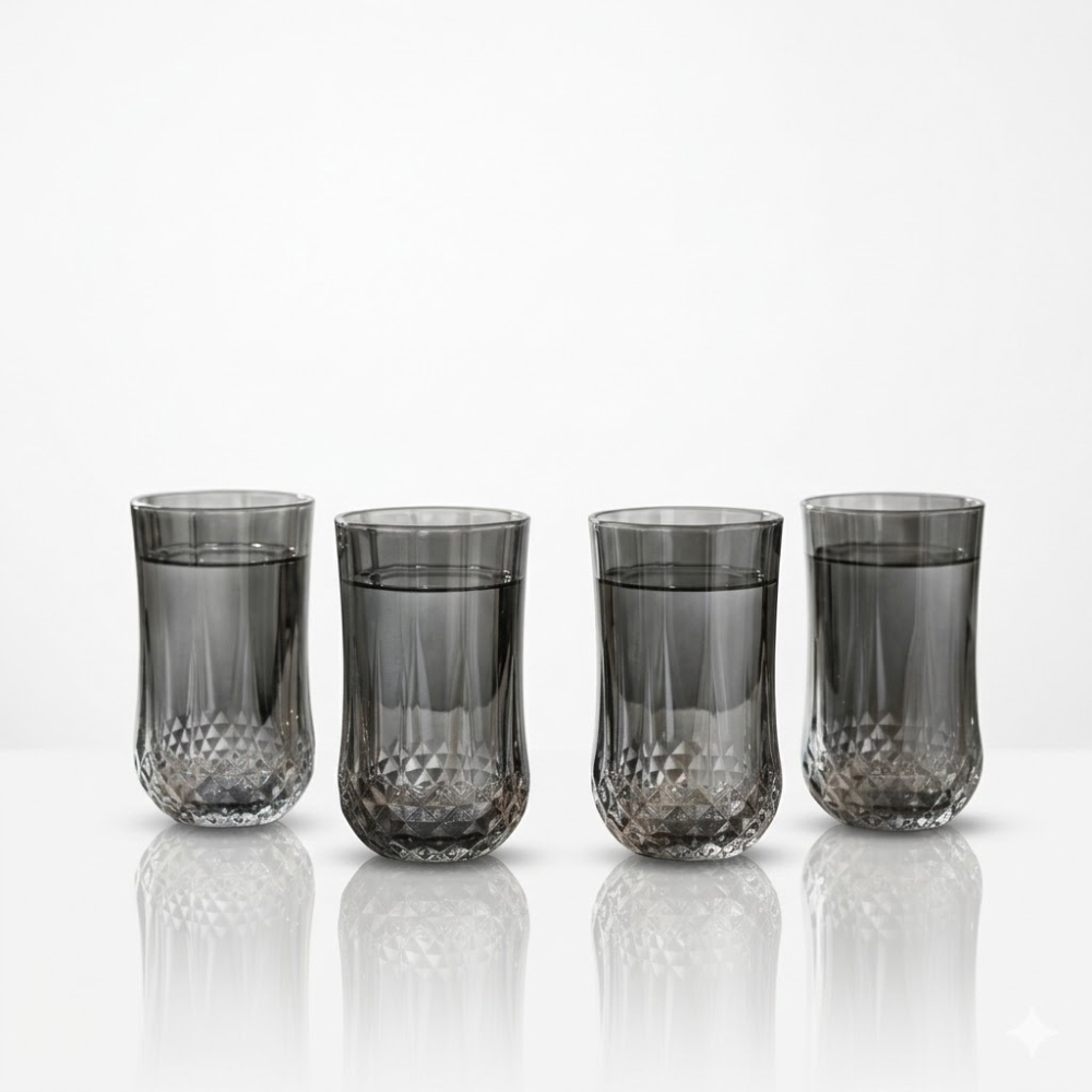 SET X6 VASOS ALTOS STYLO GREY ART RM42-73 DAO