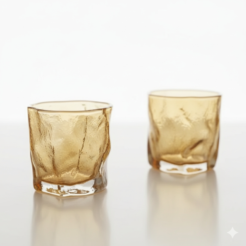 SET X6 VASOS BAJOS GLACIER GOLD ART RM42-83 DAO