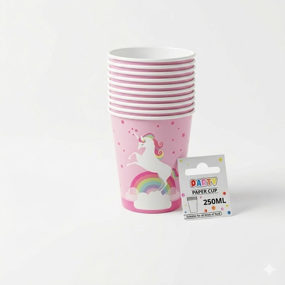 VASO CUMPLEAÑOS PAPEL X20U 16.5CM UNICORNIO NS413415 CAO