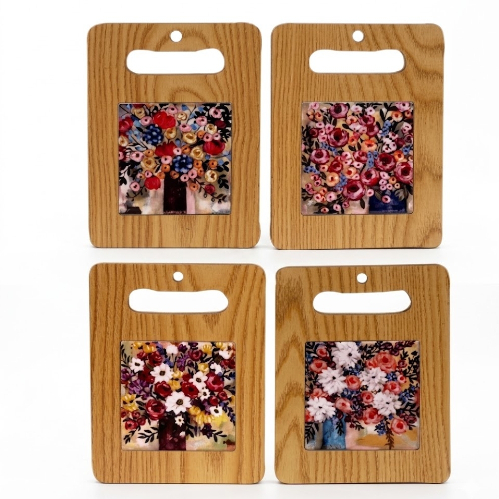 POSA FUENTE RECT C/AGARRADERA FLORES 14*19cm ART 405030 DAO