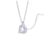 CADENA ACERO BLANCO C/DIJE BRONCE CORAZON BZCADI415P CAO