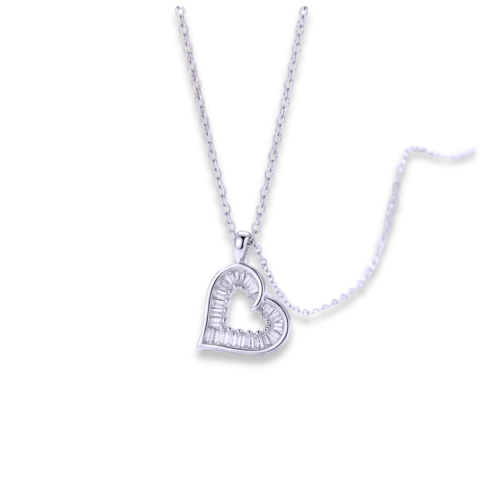CADENA ACERO BLANCO C/DIJE BRONCE CORAZON BZCADI415P CAO