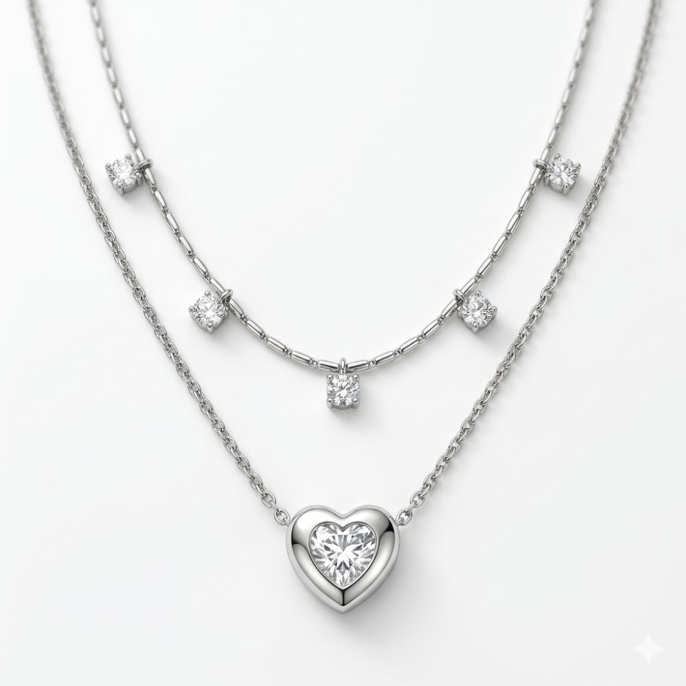 CADENA ACERO DOBLE C/STRASS BZCADI417 CAO
