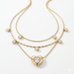 CADENA ACERO DORADO DOBLE C/STRASS BZCADI417D CAO
