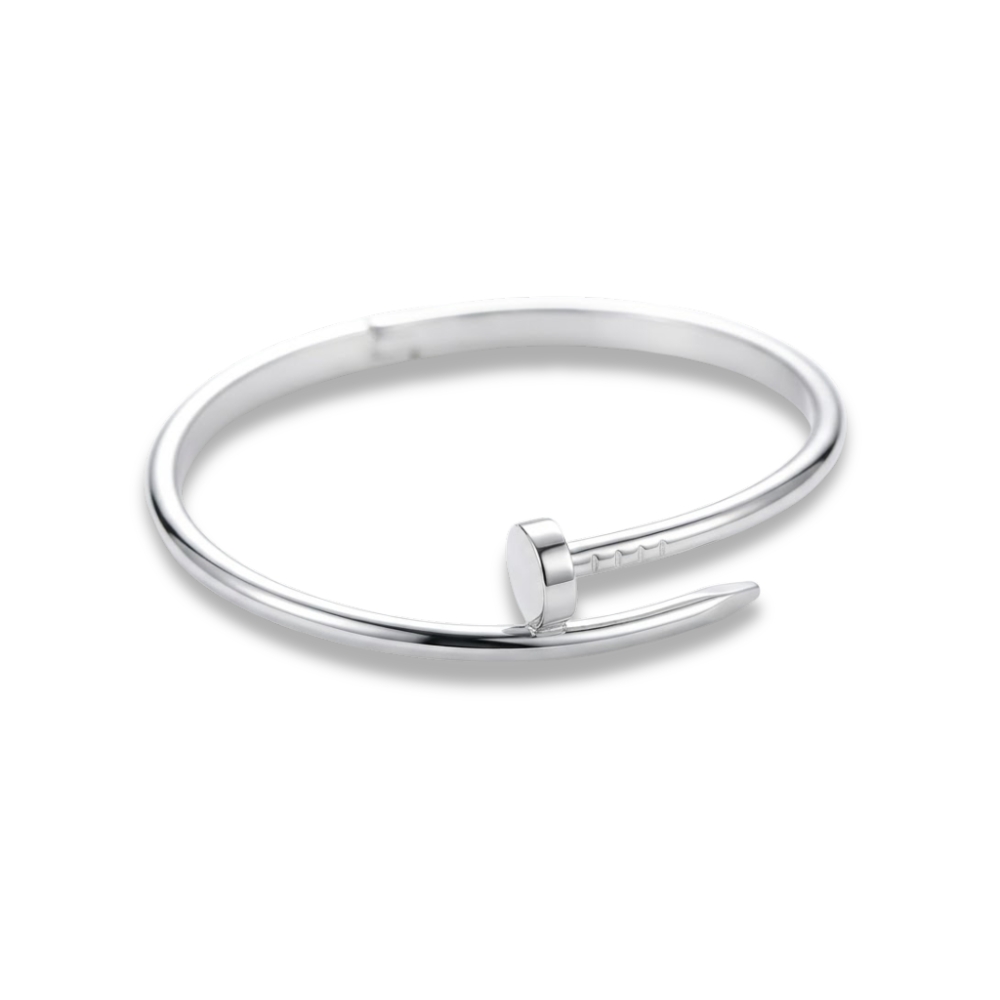 PULSERA ACERO BLANCO RIGIDA CLAVO PUL68P CAO