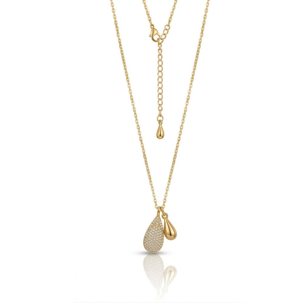 CADENA ACERO DORADO DIJE C/STRASS ART BZCADI426D CAO