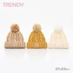 GORRO TRENDY TRENZA C/POMPON ART 18897 CAO