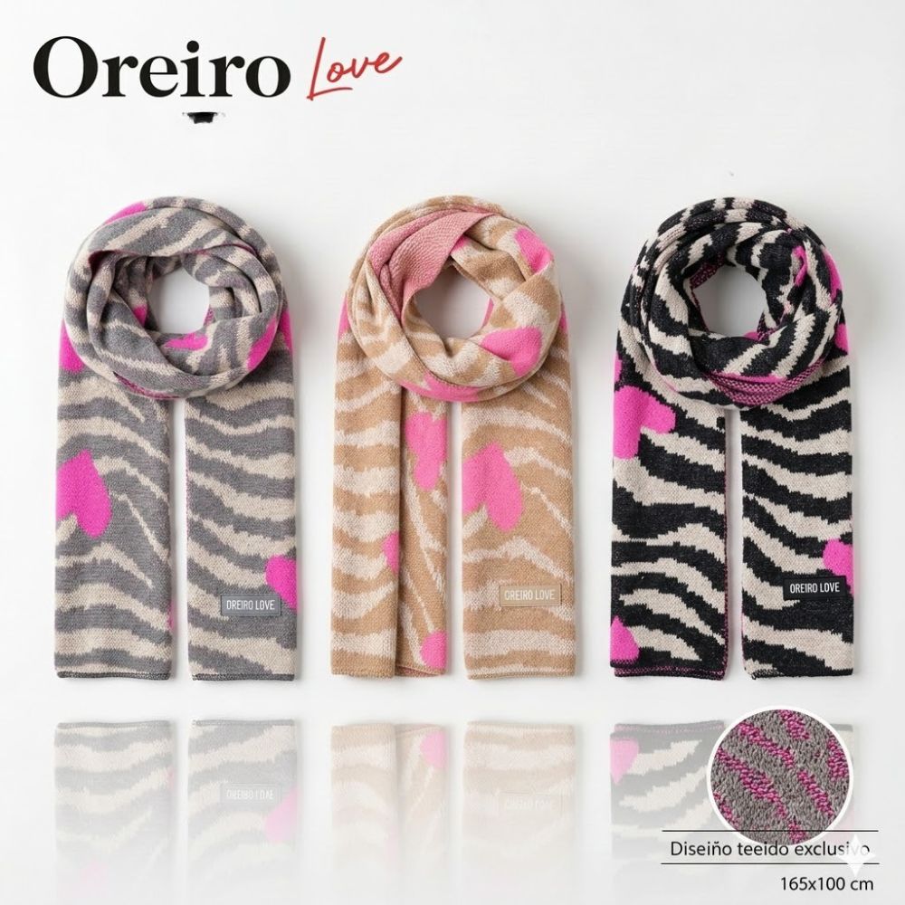 BUFANDA OREIRO LOVE HEART ART 31162 DAO