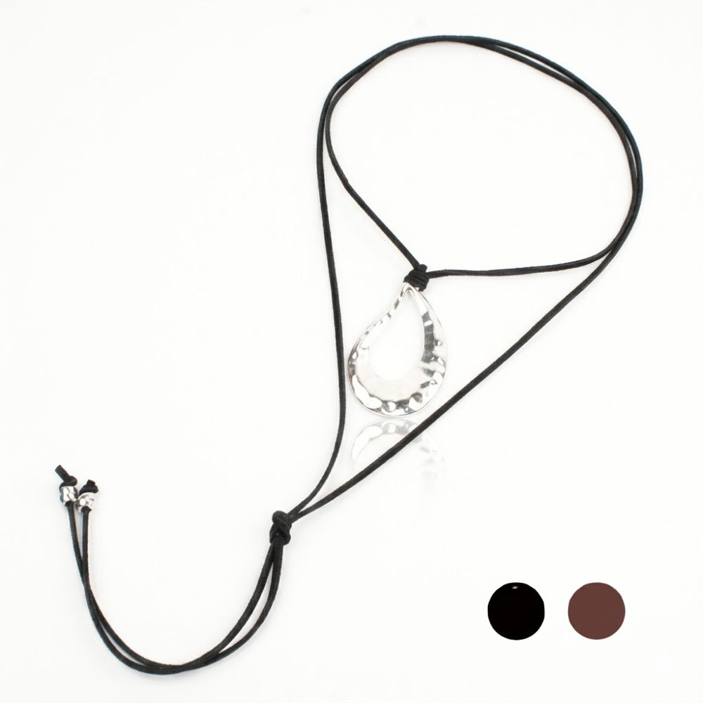 COLLAR GAMUZA SILVER FEATHER BQ0646 DAO