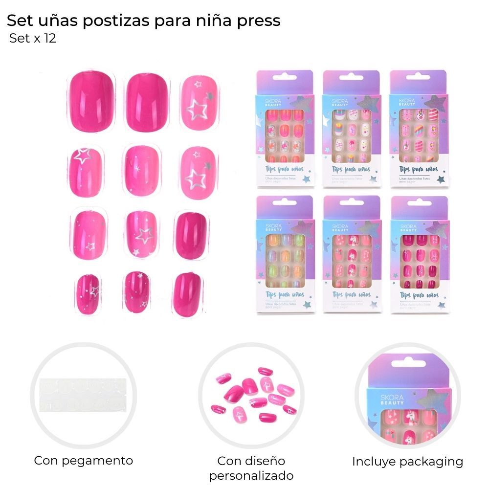 SET UÑAS POSTIZAS P/NIÑAS PRESS 39002 CAO