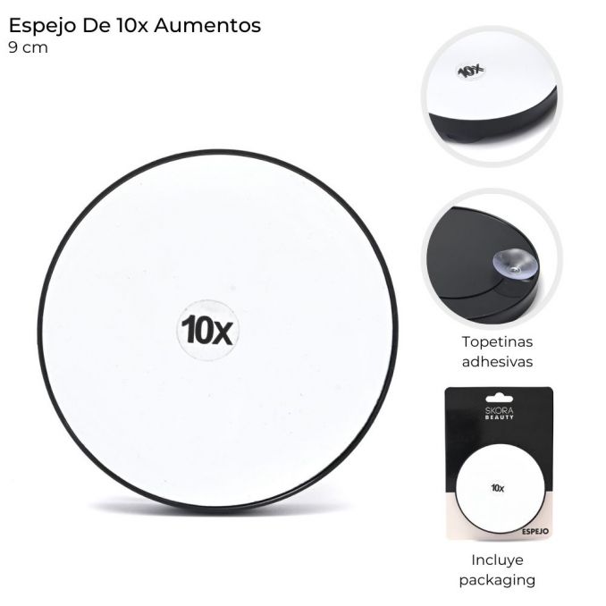 ESPEJO DE 10X AUMENO INCLUYE TOPETINA ADHESIVA ART 39004 DAO