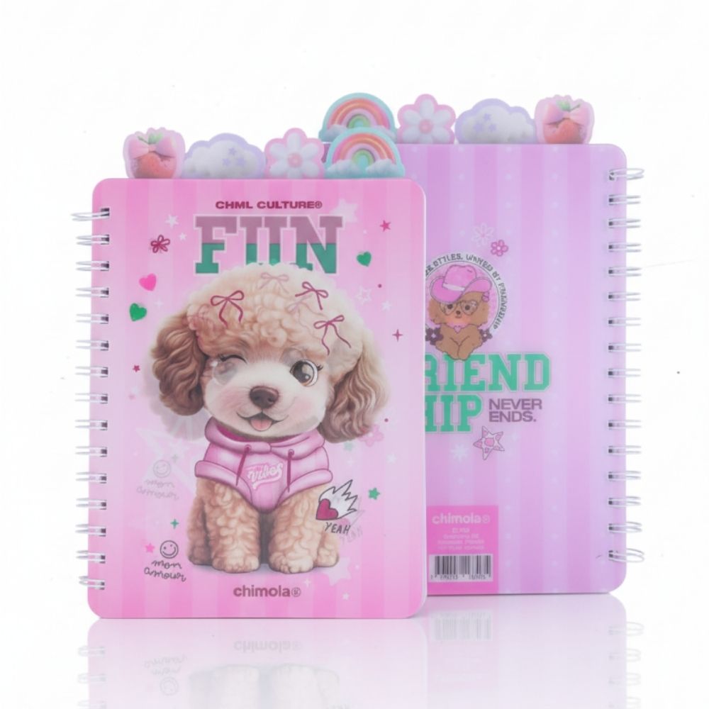 CUADERNO A5 HOLOGRAM POODLE ART ST105 DAO